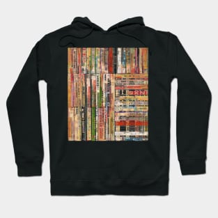 80s retro vintage music tapes mixed media collage art Hoodie